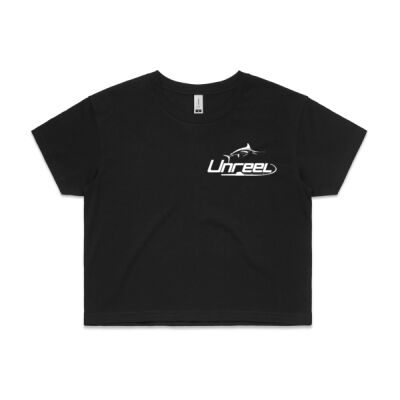 Womens Crop Tee - White Logo Thumbnail